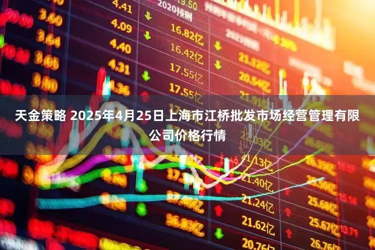 天金策略 2025年4月25日上海市江桥批发市场经营管理有限公司价格行情