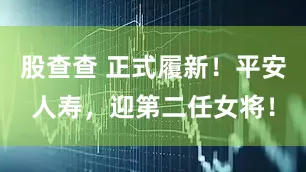 股查查 正式履新！平安人寿，迎第二任女将！