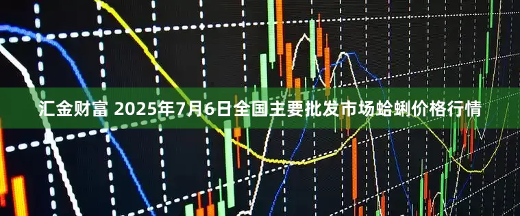 汇金财富 2025年7月6日全国主要批发市场蛤蜊价格行情
